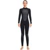 3mm Back for and Size Women's Full-Suit Wetsuit, Neoprene, Zip, Surfing, SUP, Diving, Bodyboarding, Snorkeling, Black, DS330022F-S