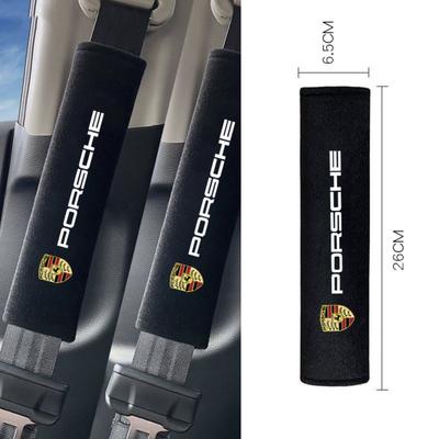 2Pcs Car Interior Seat Belt Protector Cover for Porsche Cayenne Panamera Macan Boxster 911 Carrera-GT 928 944 Auto Accessories