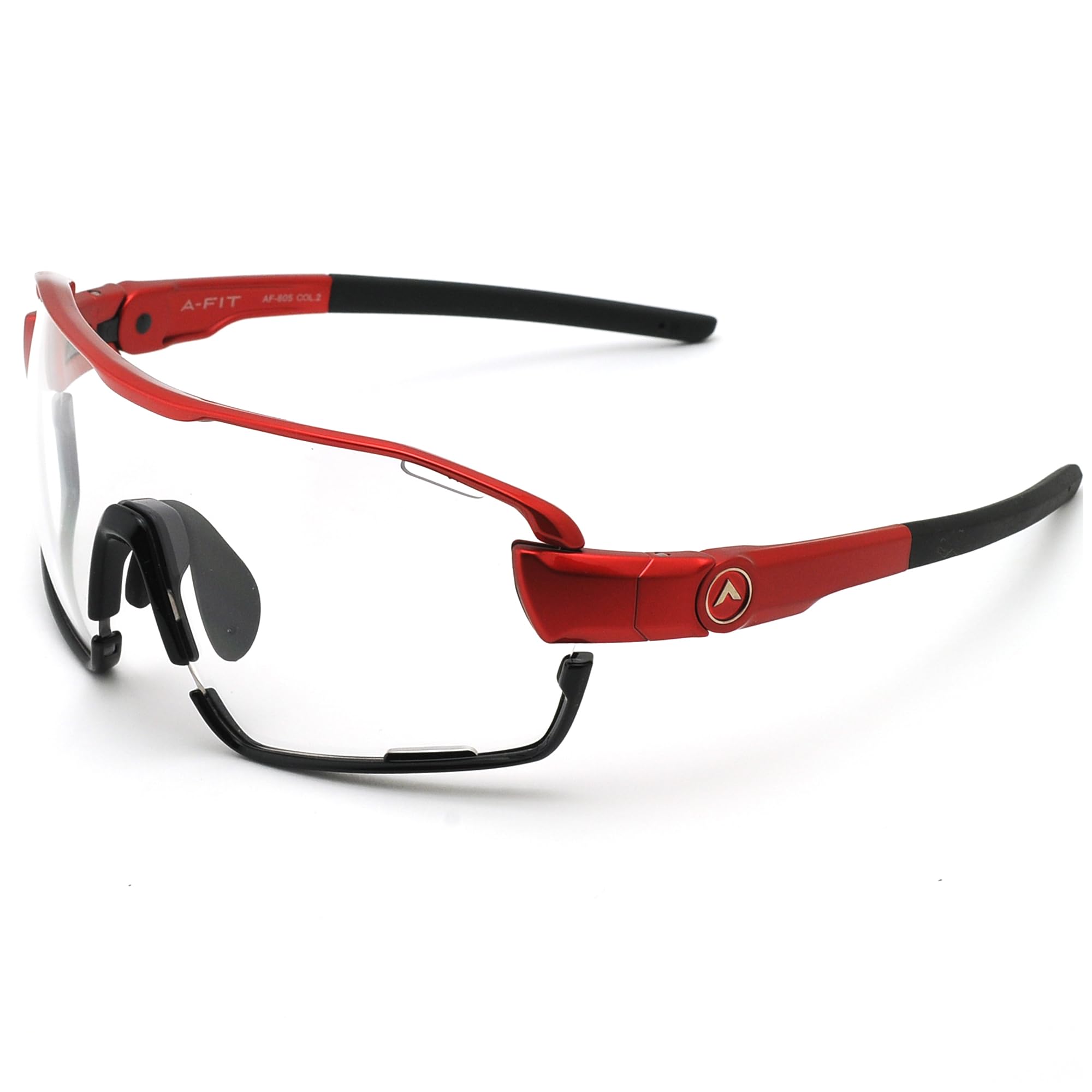 

FIT MASTER Sports Perfect Fit for Red with Clear A-Fit Men s Full-Rim Sunglasses, You, Anti-Fog Lens, AF-805-C2-CRAF-S