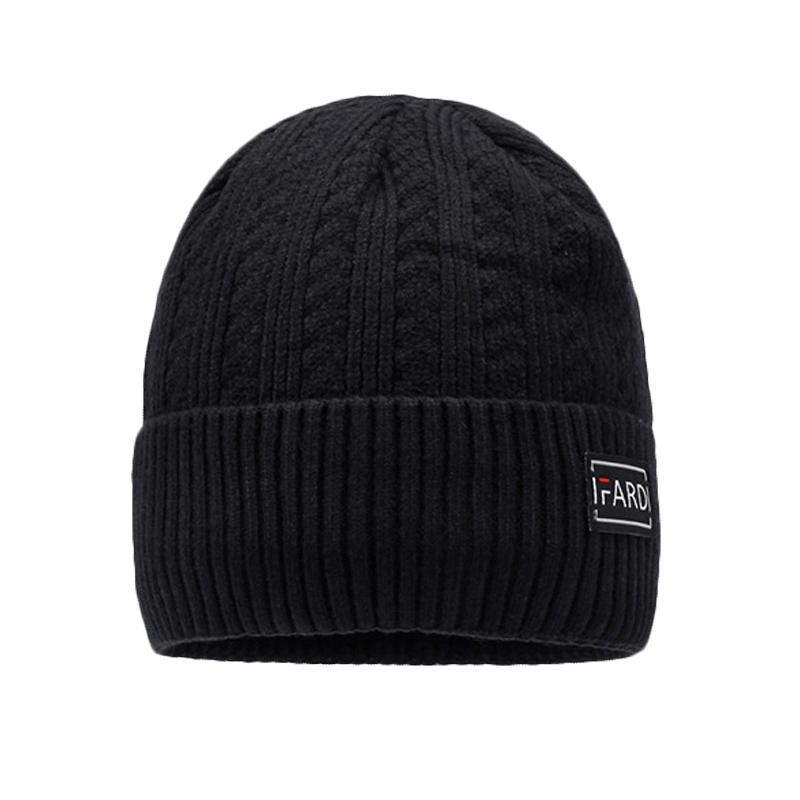 Hat Men's Warm Coldproof Wool Knitted Hat Autumn Winter Outdoor Riding Hat