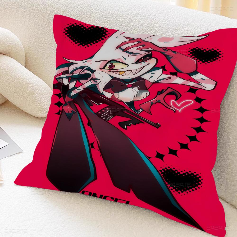 H-Hazbin Cartoon Hotel Pillow Cover For Bedroom Room And Living Room Sofa Decorative Cushion Cover