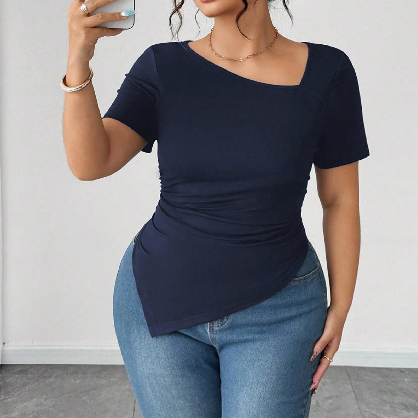 Women s Fashionable Casual -color Top L