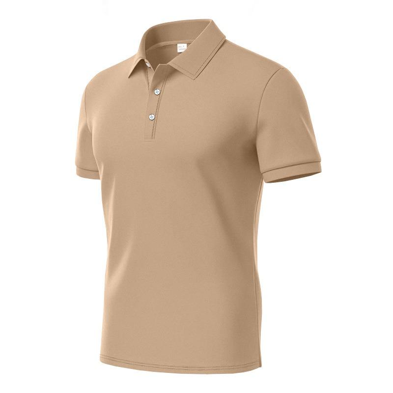 Men American British Style Polo Shirt Slim Fit Short Sleeve Gentleman Summer Casual Solid Color Pullover Tops