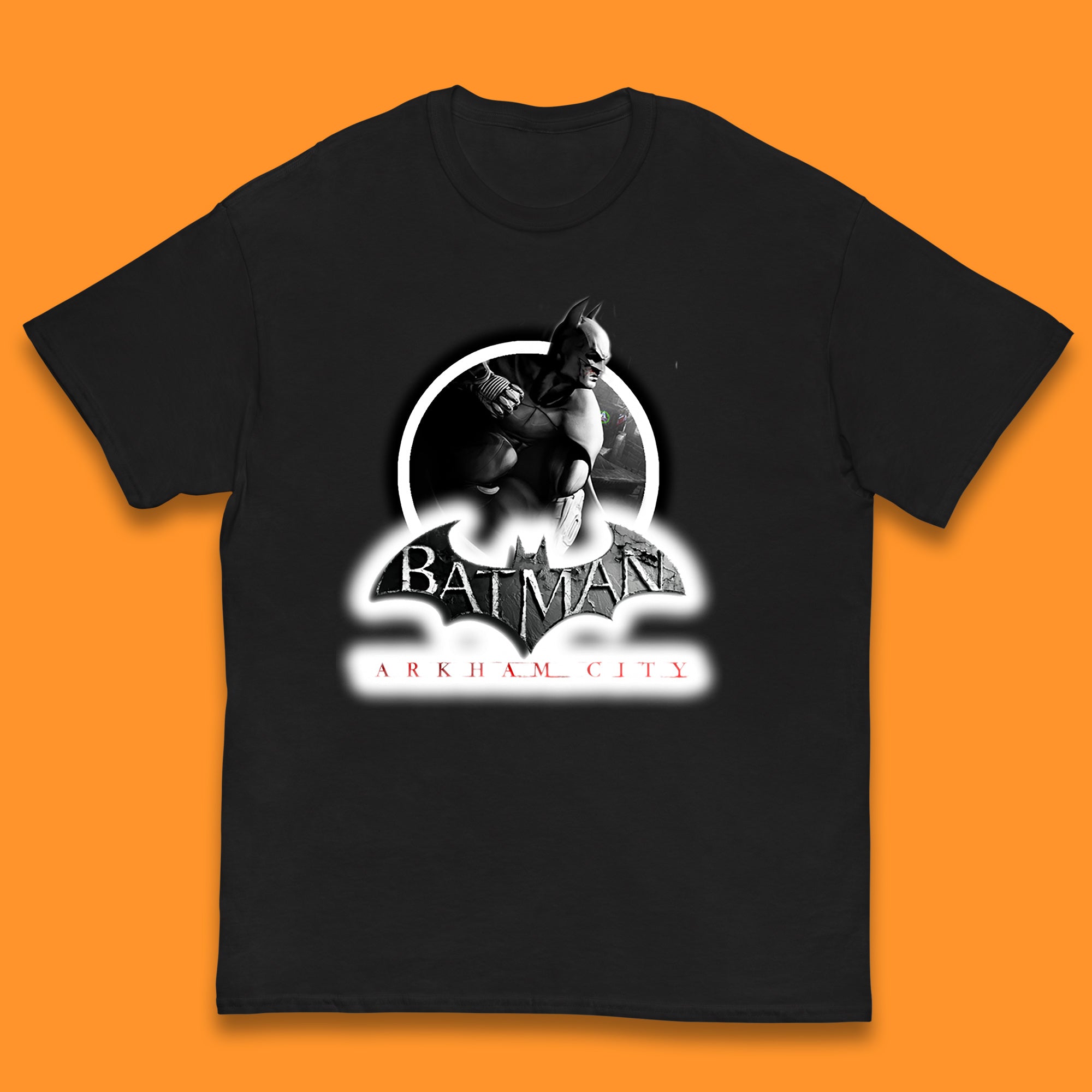 Batman Arkham City Action Adventure Game Batman Basic Logo DC Comics Superhero Gamer Kids T Shirt 110