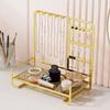 Elegant Metal Jewelry Stand with Tray Stylish Jewelry Stand Organizers Display Rack for Modern Home Accessory Storage