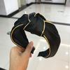 18K Gold Silk Knotted Headband Hairband High Quality Women Bright Satin Fabric Hairband Turban Knot Hair Accessories