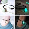 2pcs Bracelets Luminous PU Leather Adjustable Unisex Fashionable Rope Pendant Friendship Bracelet
