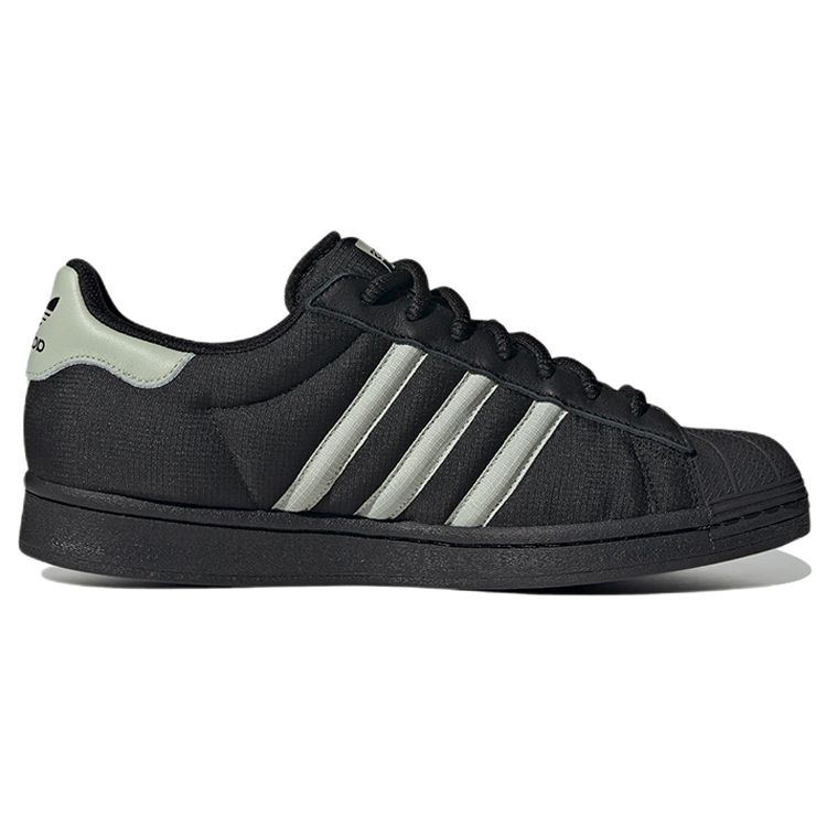 Adidas Originals Superstar Fabric Leather Casual Low-Top Sneakers Unisex Sneakers Black Gray IE1829