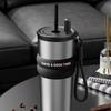 Stainless Steel Vacuum Insulated Travel Mug 710ml Leakproof With Straw Lid Modern Minimalist Design Office Car Outdoor Use