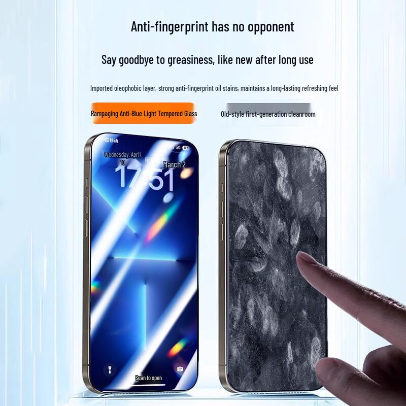 Anti-Blue Light Tempered Glass Screen Protector for Apple iPhone (3-Pack)