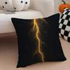 Lightning Cushion Cover Linen Pillow Case Soft Breathable Protective Couch Room Decoration