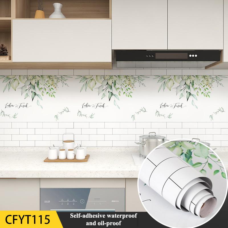 Naklejki Ścienne Kuchenne Odporne na Olej i Wodoodporne PCV Folia Aluminiowa Blat Kuchenki Szafka Samoprzylepna Tapeta do Dekoracji Domu