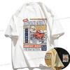 Vintage Japanisch Kanji Cartoon Lustige Grafik T-Shirts Kawaii Kleidung Streetwear Übergroße Khaki Oberteile 2025 Sommer Groß Harajuku Oberteile