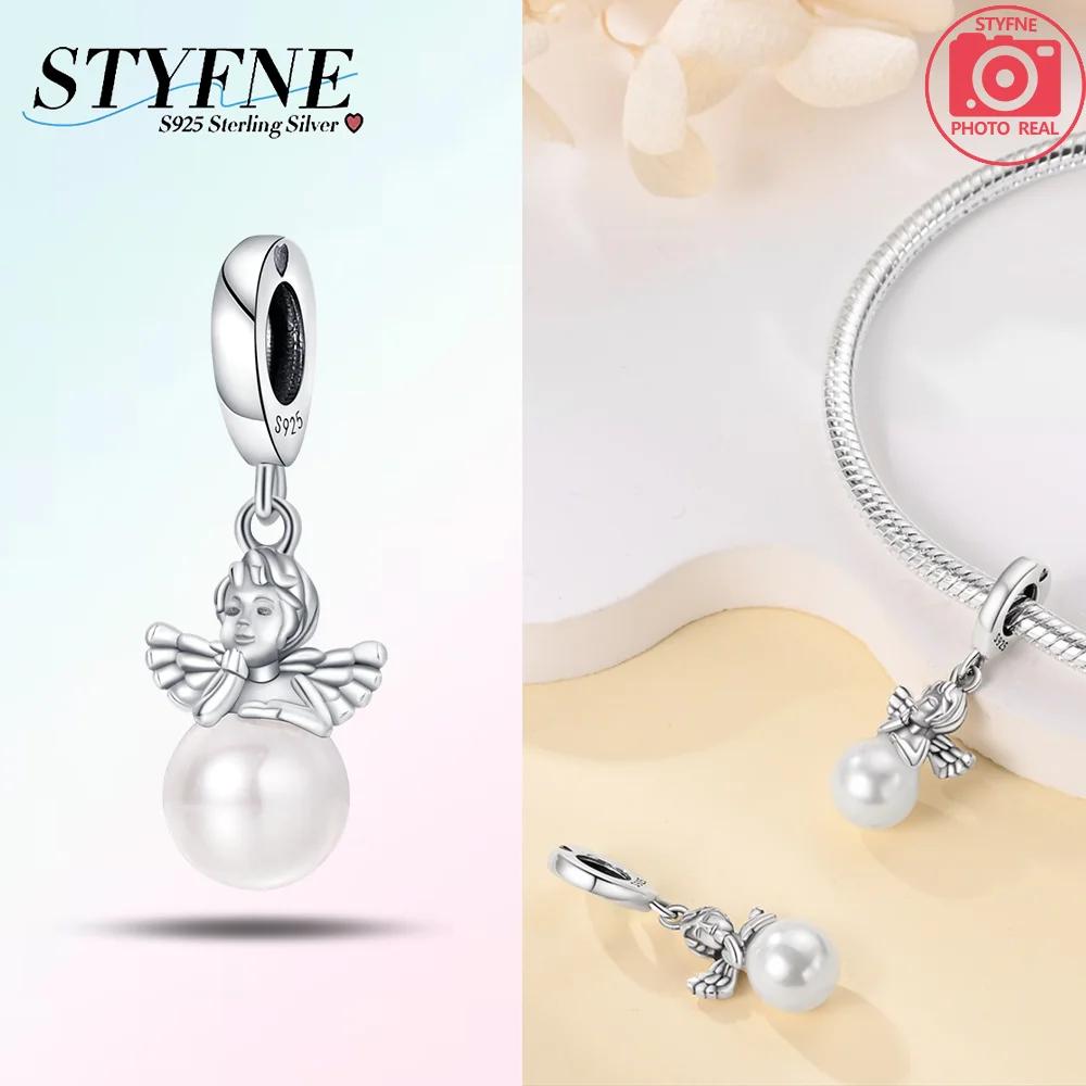 Decorative Charms Plata Originales Pearl Angel Beads For Charms Copper Chic Bracelet Beads Jewellery Making Women'S Gift