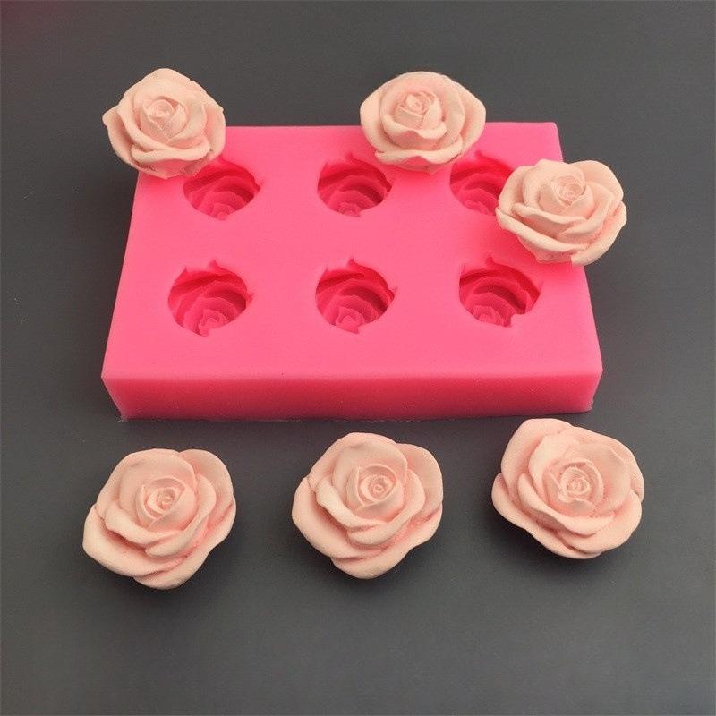 1PC Jiulian rose shape silicone mold flower DIY hand-baked fondant cake mold Epoxy resin mold