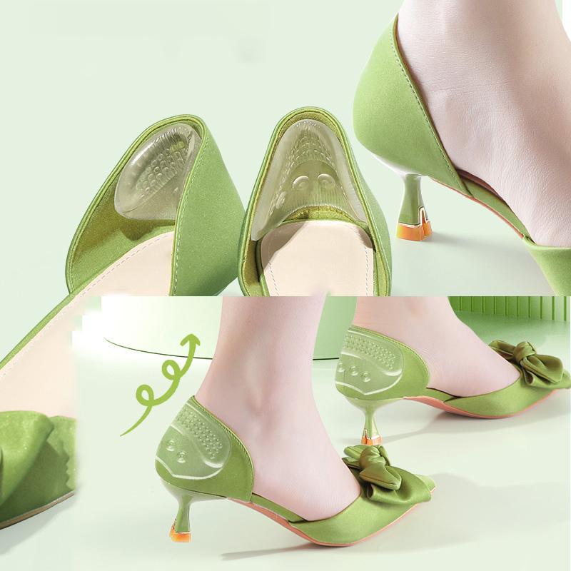 Heels Protector Silicone Heel Stickers Women Men Anti Slip Anti-wear Heel Cushions Pain Relief Inserts Shoes Pads Foot Heel Care