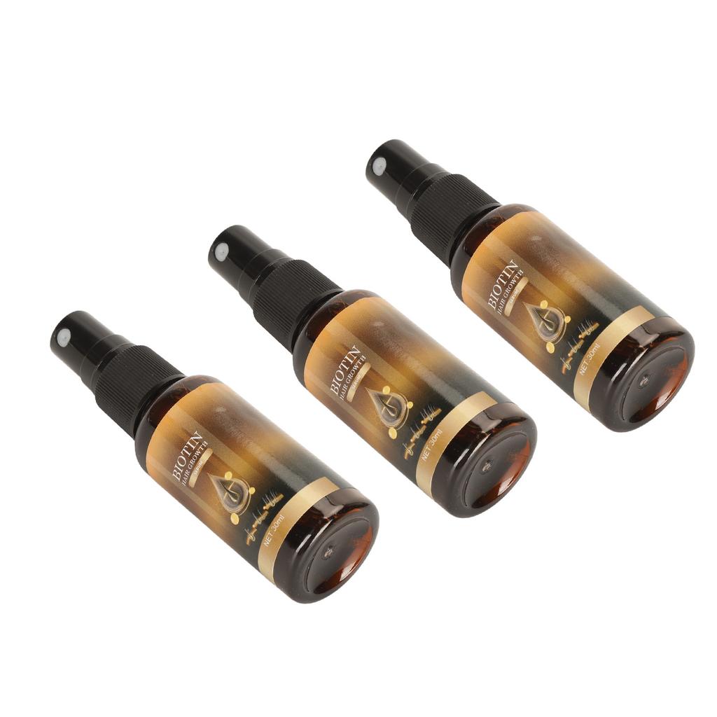 3pcs Biotin Hair Growth Spray for Thicker Hair Repair Scalp Care Strengthens Root Ginger Ginseng Extract Hair Regrowth