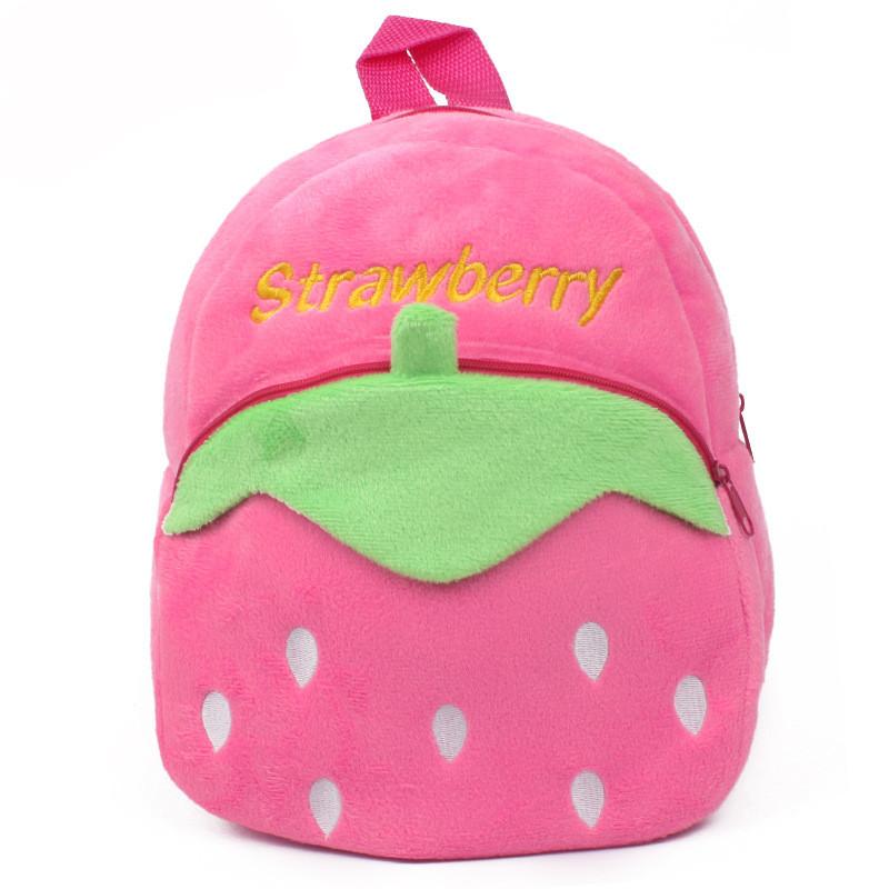 Baby Cute Plush Backpack With Fruit Pattern For Kindergarten Children