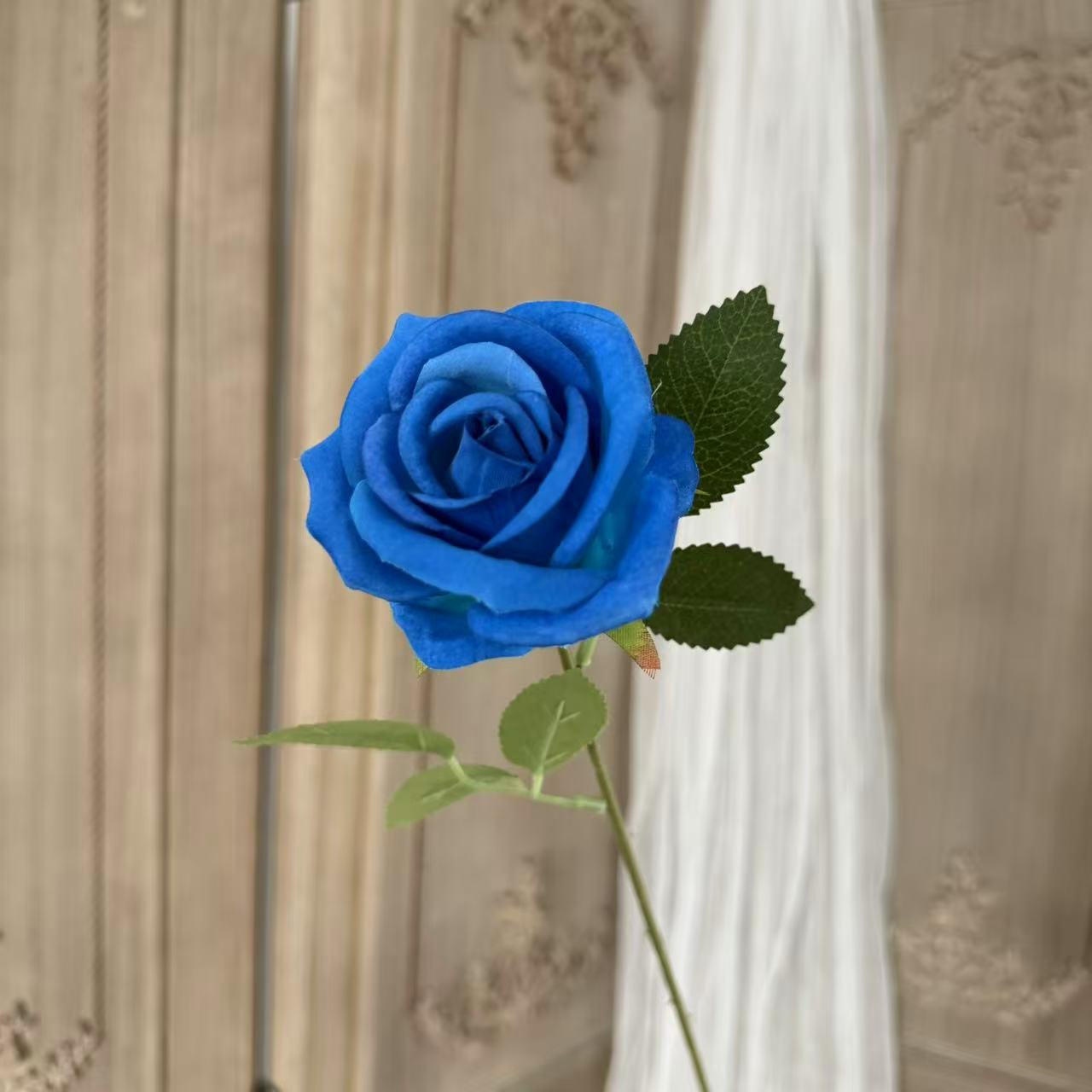 

Velvet Silk Flower Single Stem for Wedding Centerpiece Home Decoration Red Deep Pink Blue Cream White Purple 51x7cm