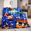 1pc Uncle Grandpa Cozy Print Blanket Lightweight Warm Flannel Throw Blanket For Sofa, Bed, Living Room