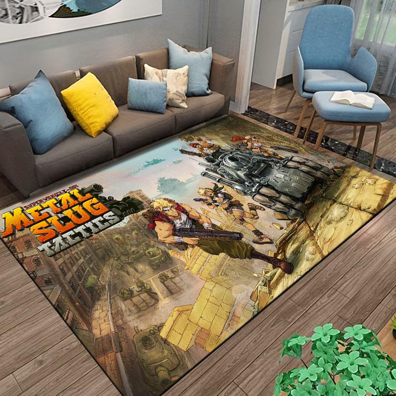 Retro Game Metal-Slug Gamer Cartoon Carpet Rug for Home Living Room Bedroom Sofa Doormat Decor,kids Area Rug coffee tables