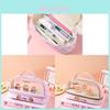 Capybara Pencil Case Durable Leather Material Large Capacity For Elementary School