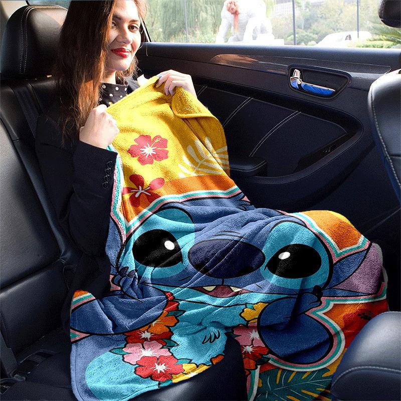 1pc Cute Stitch Printing Blanket - Soft, All-Season Throw for Living Room, Bedroom,Personalized Gift with Adorable Cartoon Design