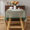 French Small Flower Fringed Tablecloth Ins Pastoral Small Fresh Jacquard Lace Tablecloth Photo Background Table Fabric