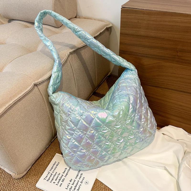 Casual Pleated Cloud Bag for Women Fashionable Tote Bag Designer Handbag for Mother and Kids