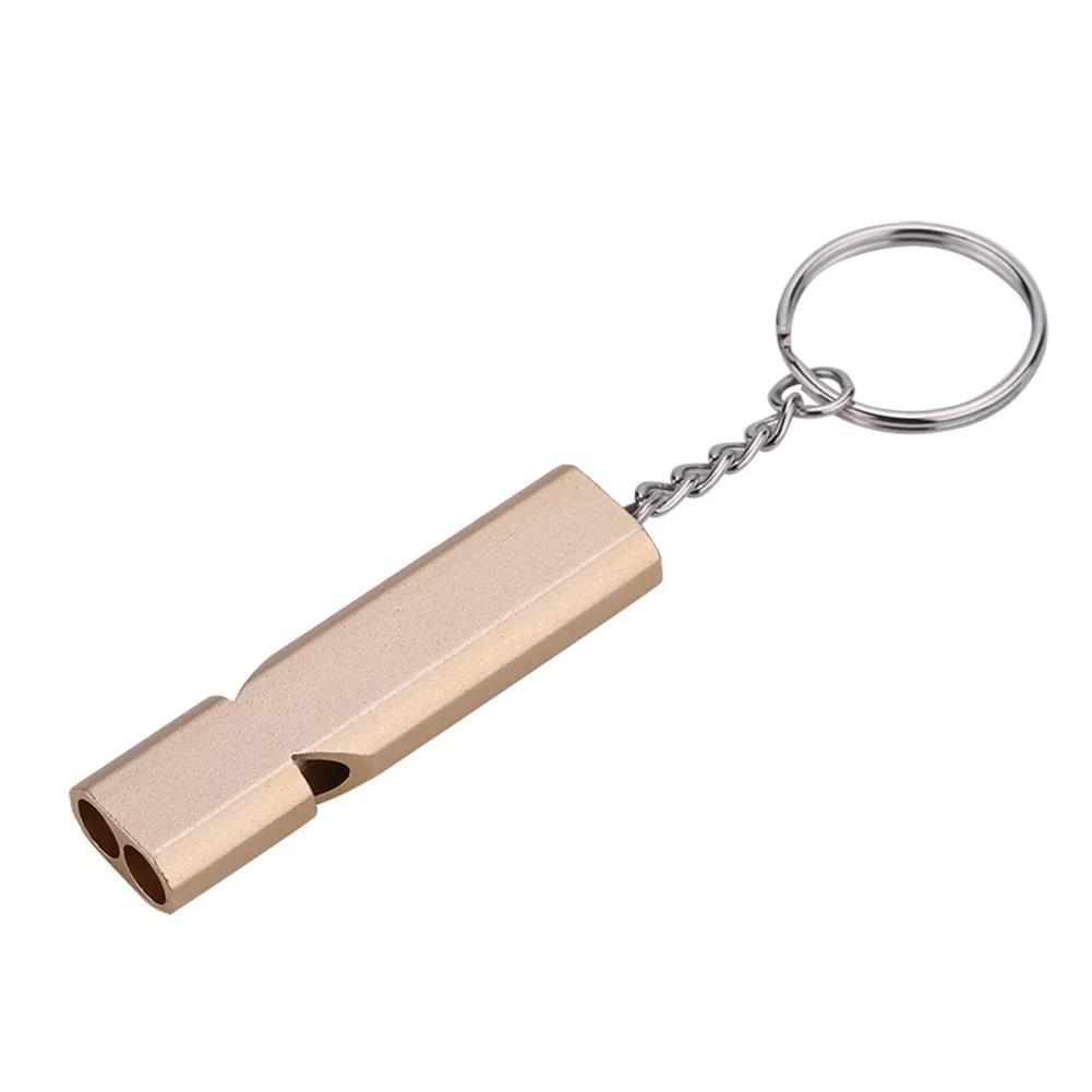 120dB Gwizdek SOS do Aktywności na Świeżym Powietrzu Przetrwania Aluminiowy Brelok Kempingowy Turystyczny Lekki do Noszenia Podwójny Gwizdek Przetrwania Części Kempingowe