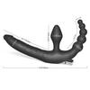 Triple Vibrating Strapless Dildo Anal Vibe Clitoral G-spot Vibrator for Women