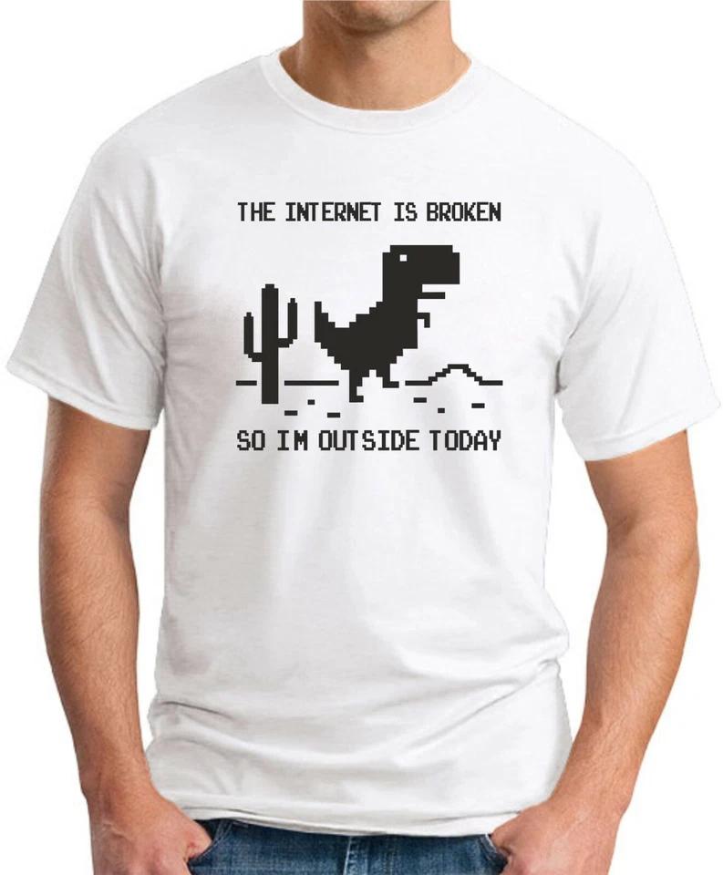 THE INTERNET IS BROKEN T-SHIRT Funny Slogan Novelty Mens Gift Geeky Wifi 2 2XL