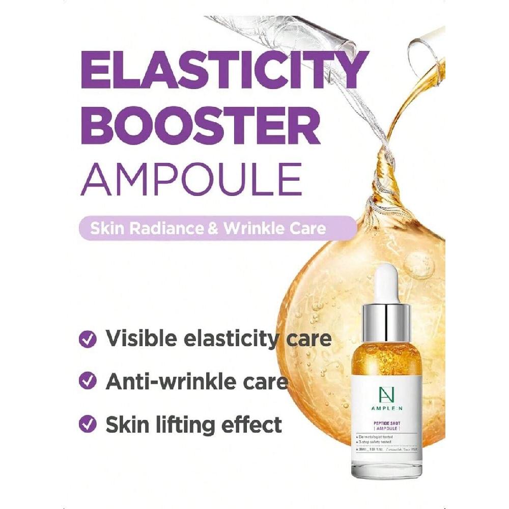 Riklig:N Peptide Shot Serum 30ml,Anti-Aging Ansiktsserum Med Peptidtrådar För Att Minimera Rynkor Och Förbättra Fastheten Lyft Hängig Hud Synligt Plump,