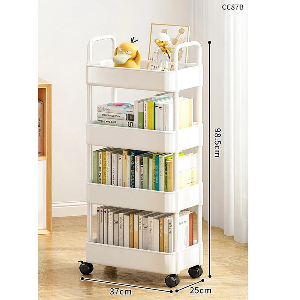 Mobile Storage Rack Trolley Kitchen Bathroom Bedroom Multi Storey Snacks Storage Rack with Wheels Organizer Home Accessories
