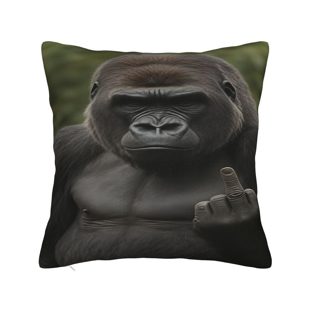 Gorilla Middle Finger Pillow Cover Kawaii Pillow Case For Chair Sofa Home Decor Design Pillowcases Birthday Present