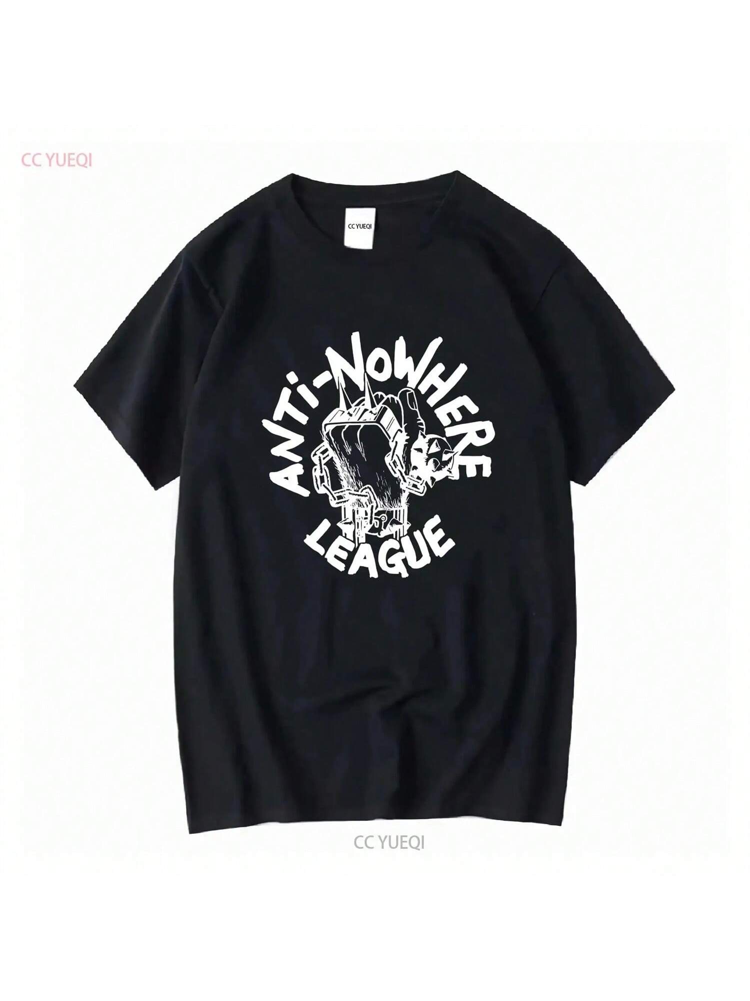 VINTAGE 80s ANTI NOWHERE LEAGUE PUNK ROCK HARDCORE TOUR CONCERT PROMO T SHIRT Long Sleeves Vintage Washed Top For Everyday Wear S разноцветный