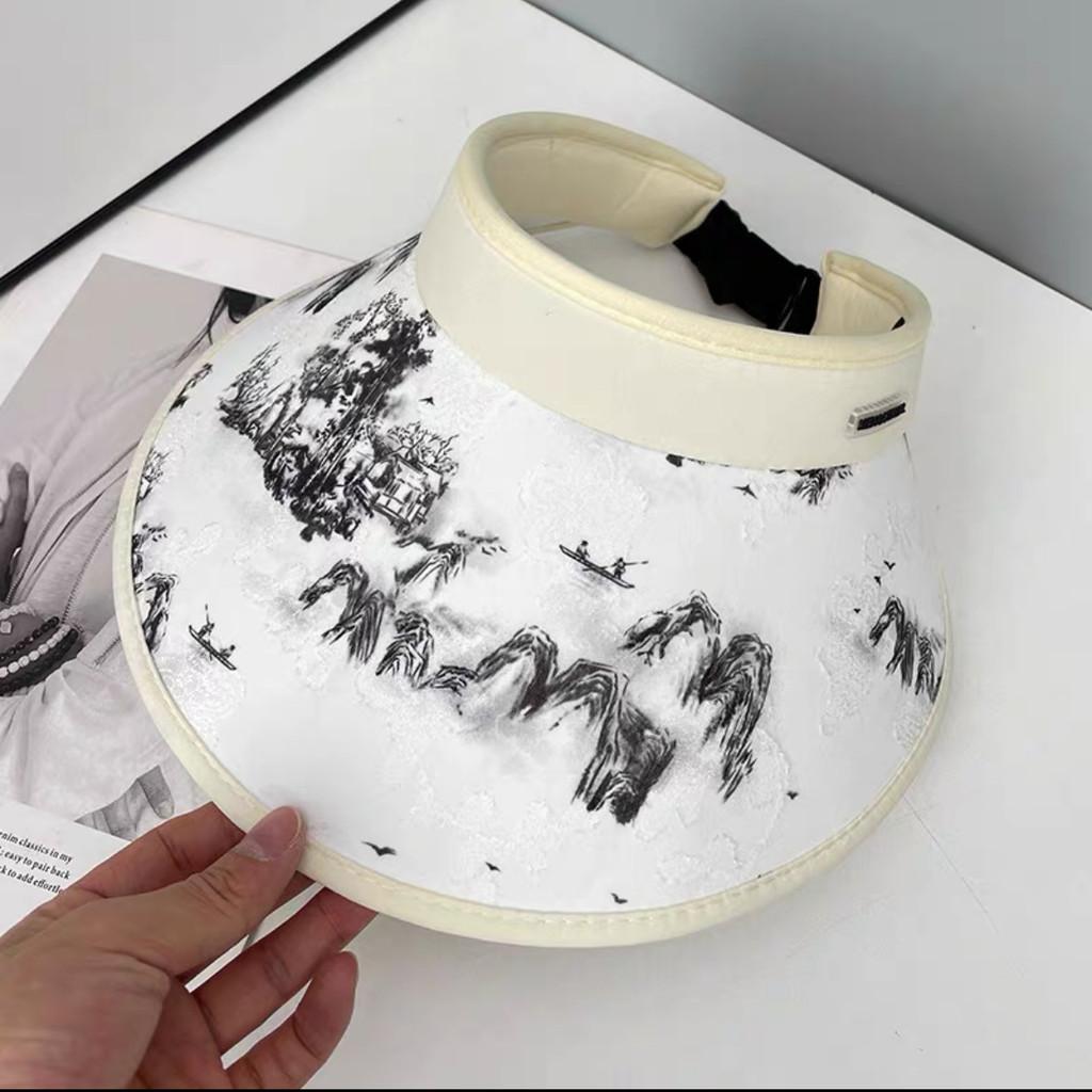 Water Ink Ink Wash Summer Sun Hat With Adjustable Fit For Face Face Small And Sunshade