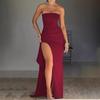 2025 Spring Sexy Off-the-Shoulder Elegant Slit Evening Party Dress for Women