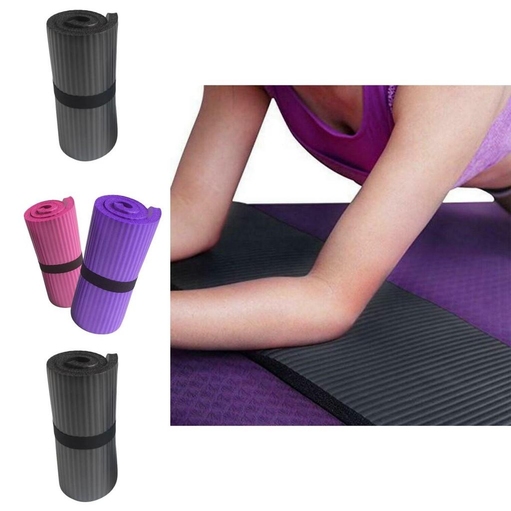 Tappetino per Ruota Fitness Nbr Spessore 1,5 cm Supporto per Allenamento Addominale e Assistenza Yoga Viola Blu Nero Rosa