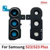 NEW Back Camera Glass Lens Cover with Frame Holder Replacement Part For Samsung S23 / S23 Plus / S23 Ultra