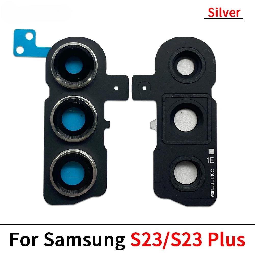 NEW Back Camera Glass Lens Cover with Frame Holder Replacement Part For Samsung S23 / S23 Plus / S23 Ultra