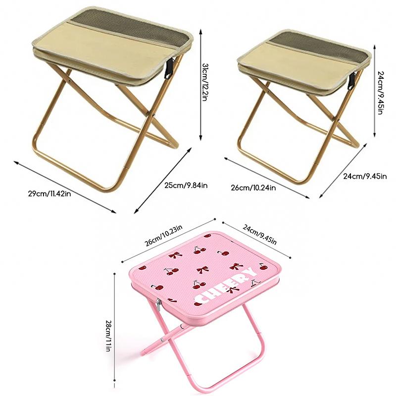 Folding Chair with Mesh Bag Crossbody Bag Outdoor Supplies with Storage Bag Oxford Fabric Waterproof Convenient To Carry