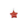 Korean Style Red Agate Star Pendant Necklace with Pink Crystal - Valentine's Day Gift