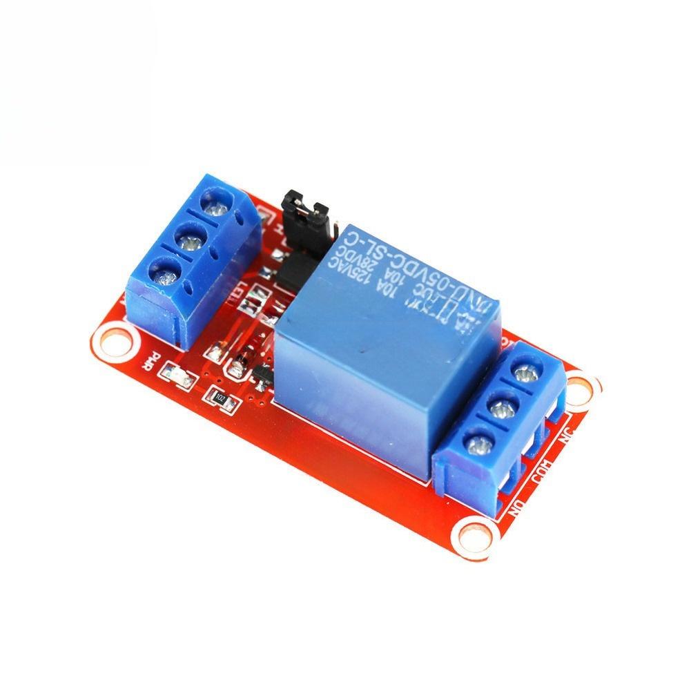 1-Channel DC Relay Module with Optocoupler Isolation for 5V 12V 24V Control Lines in Robotics and IoT Device Control