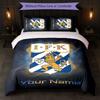 Ifk göteborg Individueller Name Text Bettwäsche-Set 1 Bettbezug+2 Kissenbezüge Fußball-Logo Personalisierte Geschenk für Besondere Anlässe Schlafzimmer Dekoration