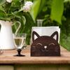 Cat Shape Design Wooden Cat Napkin Holder Wooden Material Decorative Tissue Rack  Cocktail Bar