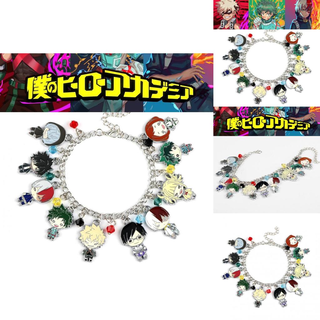 Alloy Cartoon Character Bracelet Set Unique My Hero Academia Accessories