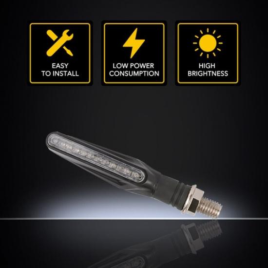 4PCS Motorcycle Led Turn Signal Indicator Blinker Amber Lights Universal Durable