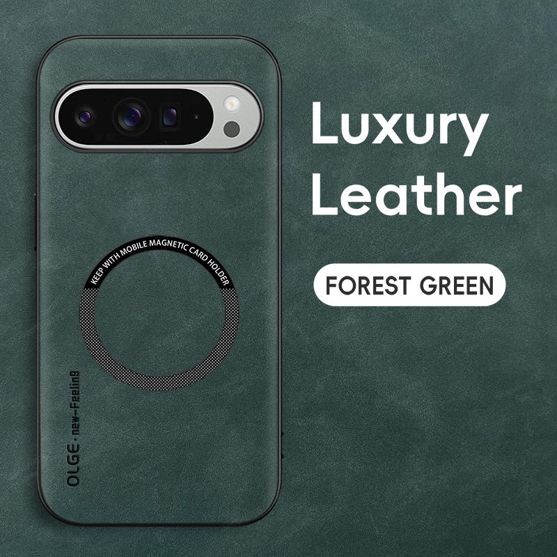 

Для Magsafe Магнитный Кожаный Чехол Для Google Pixel 9 Pro XL 9A 8A 7A Противоударный Чехол Для Google Pixel 8 7 Pro Аксессуары для Телефона For Pixel 8 зелёный