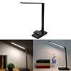 Black Dimmable LED Table Desk Lamp Foldable Wireless Charge Eye Protection Lights Phone Charge Home Reading Light
